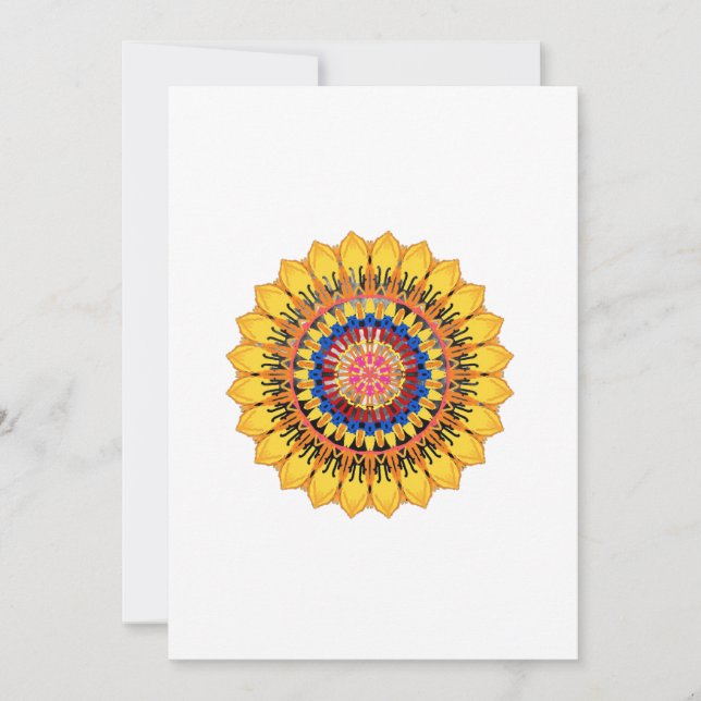 Golden sunburst  invitation (Front)