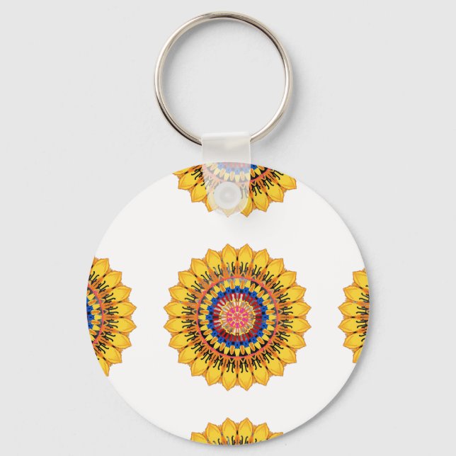 Golden sunburst  key ring (Front)
