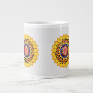 Golden sunburst large coffee mug