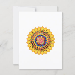 Golden sunburst postcard