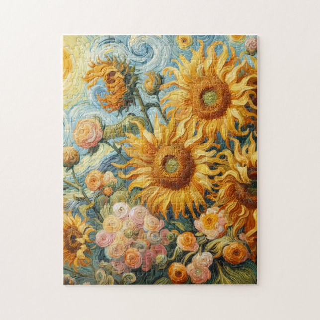 Golden Sunflower Dreams Jigsaw Puzzle (Vertical)