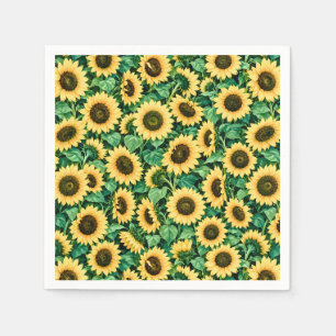 Golden Sunflower Garden Napkin