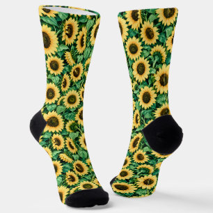 Golden Sunflower Garden Socks