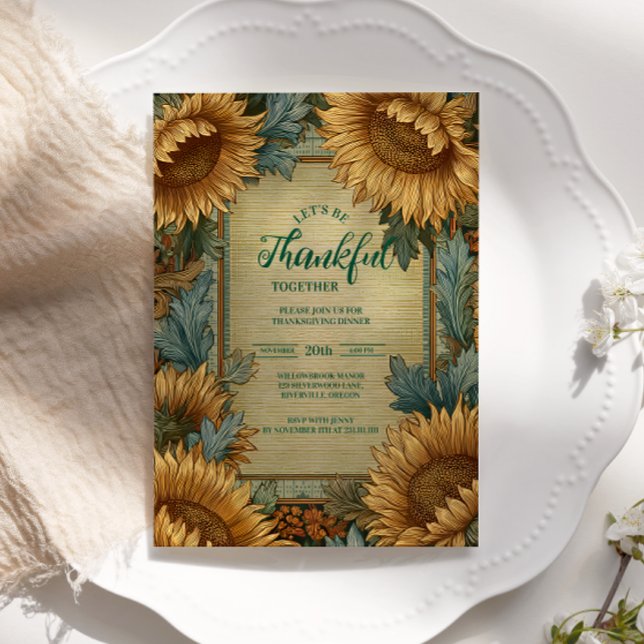 Golden Sunflower Harvest Celebration Invitation (Creator Uploaded)