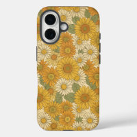 Golden Sunflower Meadow | Warm Vintage Floral