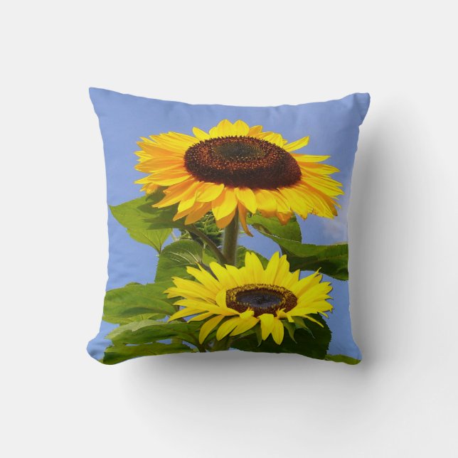 Golden Sunflowers Cushion (Front)