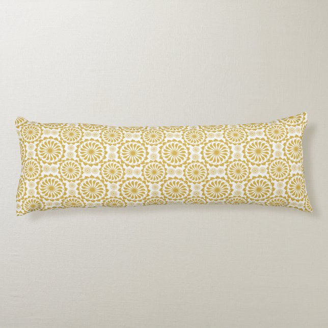 Golden sunflowers pattern body cushion (Back)