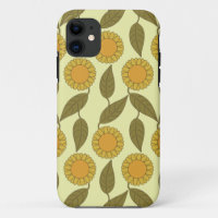 Golden Sunflowers Pattern iPhone 5 case