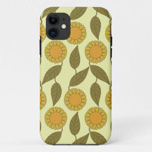 Golden Sunflowers Pattern iPhone 5 case
