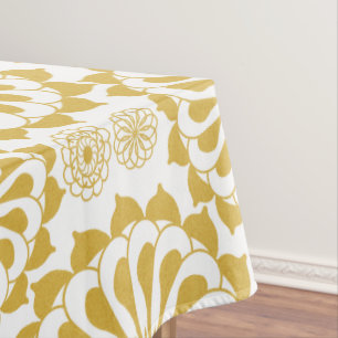 Golden sunflowers pattern tablecloth