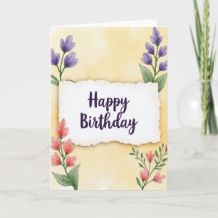Golden Sunlit Birthday Card