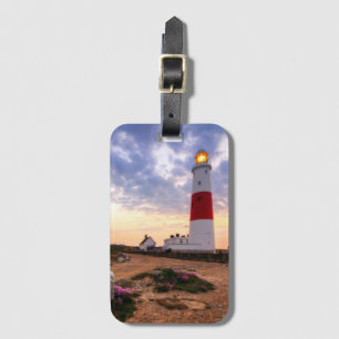 Golden Sunrise At Portland Bill Lighthouse Luggage Tag