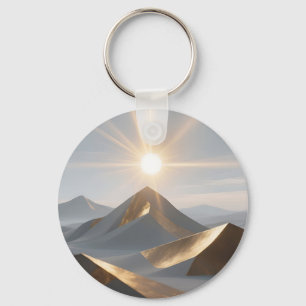 Golden Sunrise Desert Peaks Key Ring