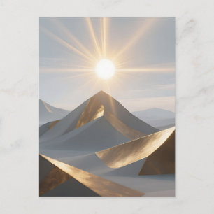 Golden Sunrise Desert Peaks Postcard