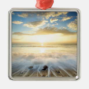 Golden Sunrise Metal Ornament