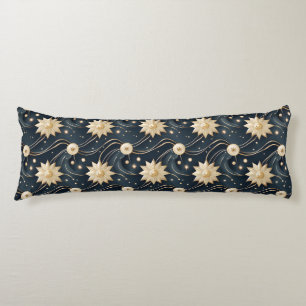 Golden Suns and Celestial Waves Body Cushion