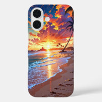 Golden Sunset Anime Beach