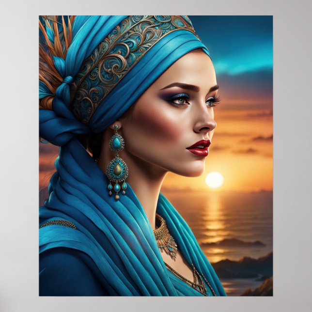 Golden Sunset Beauty Poster (Front)