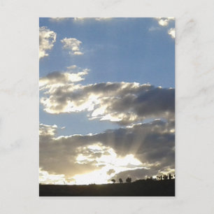 Golden Sunset Clouds Postcard