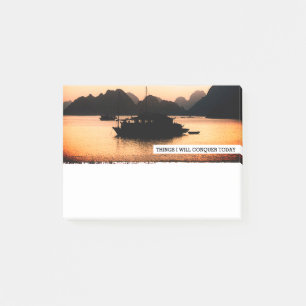 Golden Sunset, Halong Bay boats - Vietnam (office) Post-it Notes