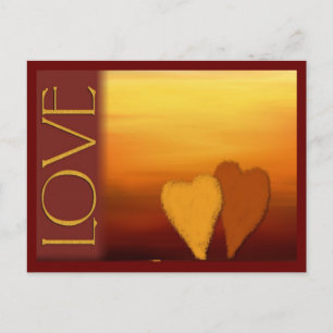 Golden sunset love card