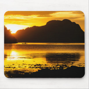 Golden Sunset Over Bay Mouse Pad