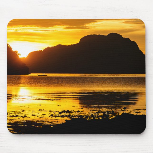 Golden Sunset Over Bay Mouse Pad (Front)