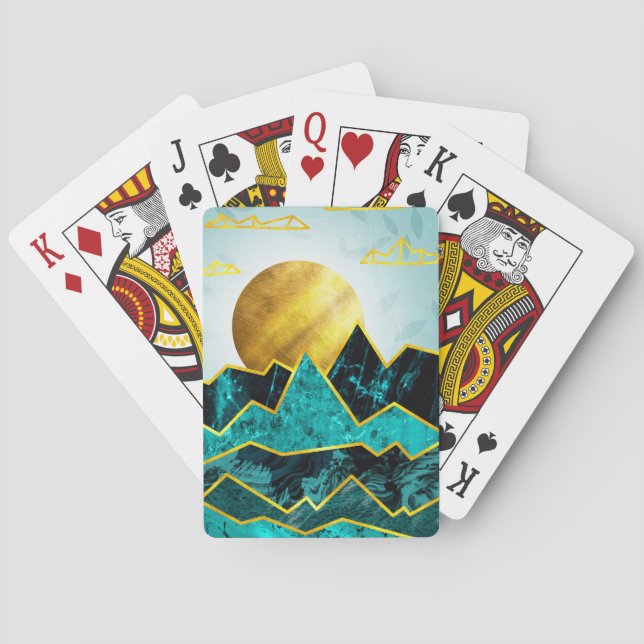 Golden Sunset Playing Cards (Back)