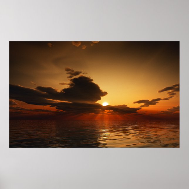 golden sunset poster (Front)