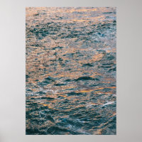 Golden Sunset Reflection on Ocean Waves - Tranquil