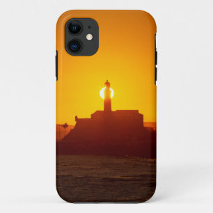 Golden Sunset Silhouette of Farol da Barra Salvado iPhone 11 Case