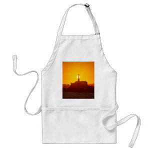 Golden Sunset Silhouette of Farol da Barra Salvado Standard Apron