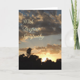 Golden Sunset with God Rays - Sympathy Card