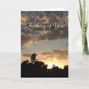 Golden Sunset with God Rays - Thinking of You Card