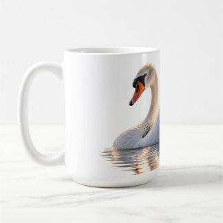 Golden Swan on Water Coffee Mug