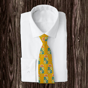 Golden Sweden Emblem fashion Tie, Swedish Flag Tie
