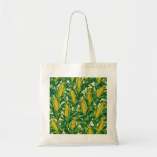 Golden Sweet Corn Botanical Vegetable Pattern Tote Bag