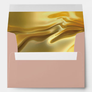Golden Swirl Decorative Inside lined Envelope