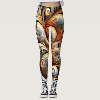 Golden Swirl Elegance Leggings