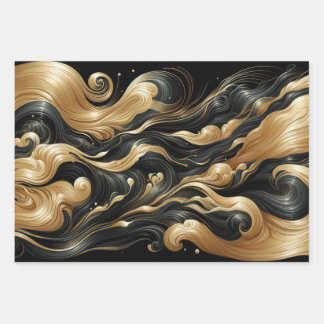 Golden Swirl Wrapping Paper