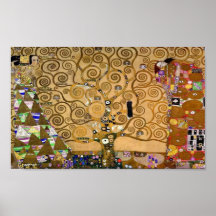 Golden Swirling Tree of Life Art Deco Symbolic