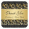 Golden swirls, damask Wedding Thank You Sticker