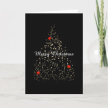 Golden swirls Holiday Card