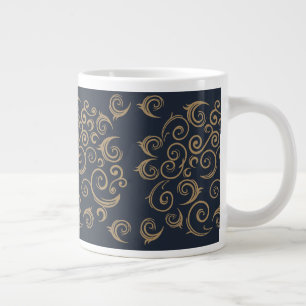 Golden Swirls Large Coffee Mug