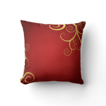 Golden swirls on deep red