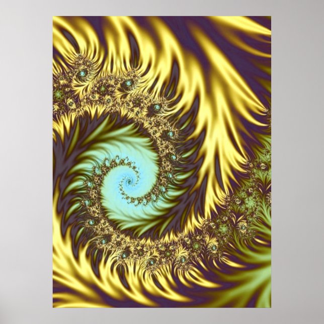 Golden Swirls Poster (Front)