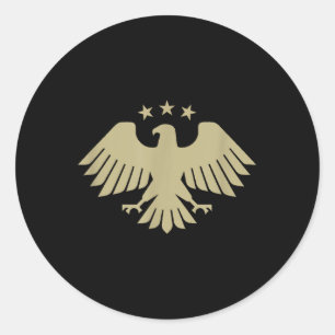 Golden Syrian Eagle – National Emblem Classic Round Sticker