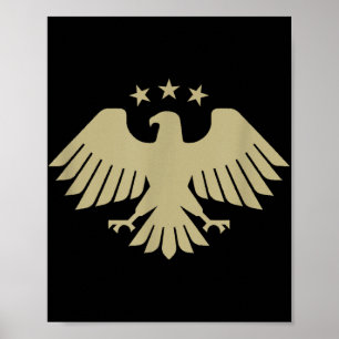 Golden Syrian Eagle – National Emblem Poster