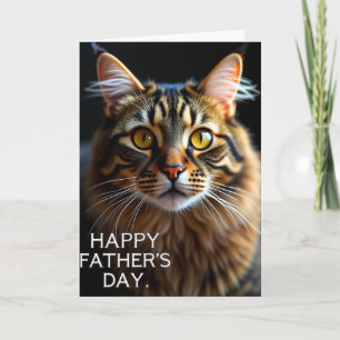Golden Tabby Fathers Day Card