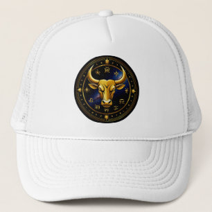 ♉ Golden Taurus Zodiac Bull Cosmic Circle Astrolog Trucker Hat